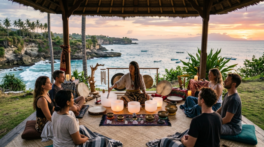 Sound healing in Nusa Lembongan